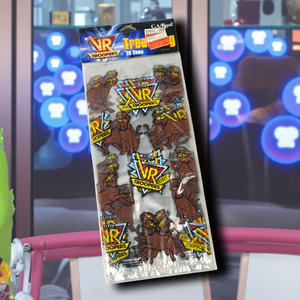 Sealed 1994 VR Troopers Party Treat Bags 20ct Saban Vintage NOS Retro Sci-fi